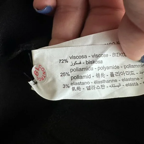 NWT ZARA High Rise Legging Embellished Gold Buttons Black XS #A1279 - Picture 10 of 13